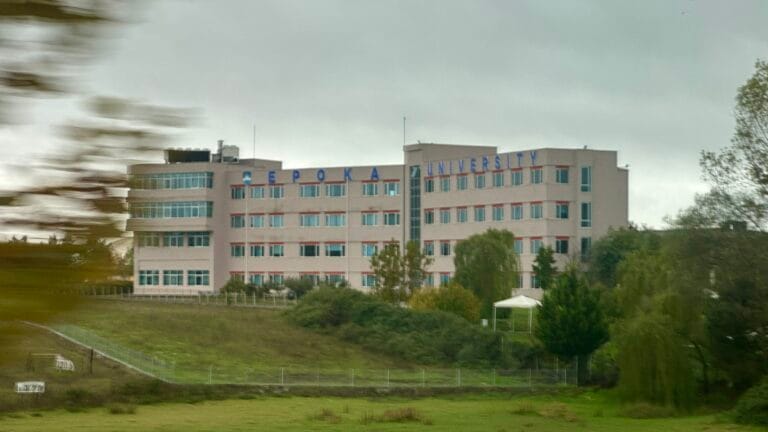 Epoka University, photo from the road