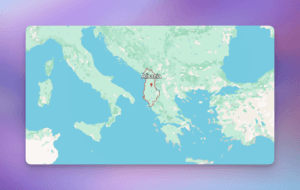 Albania highlighted on a map.