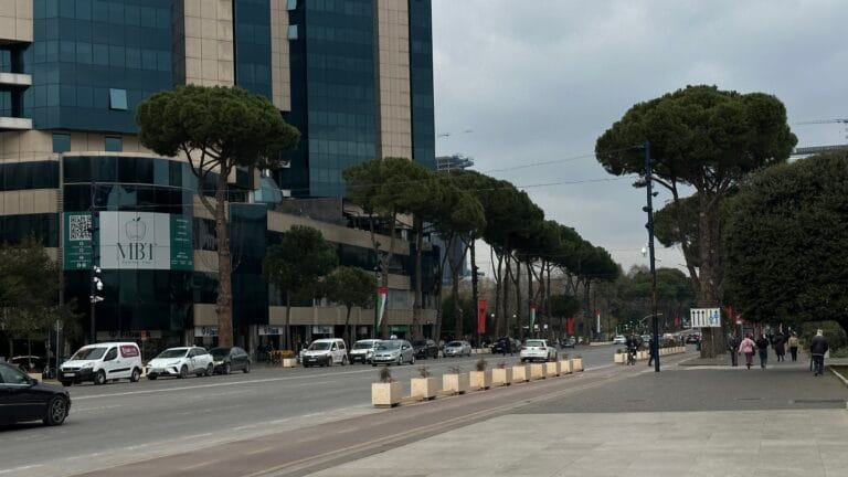 Photo of the Blloku area streets.