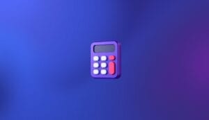 Calculator icon floating over gradient background for Calculation tool