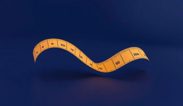 Tape measure floating over gradient background