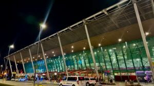 Tirana Airport at Night