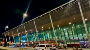 Tirana Airport at Night